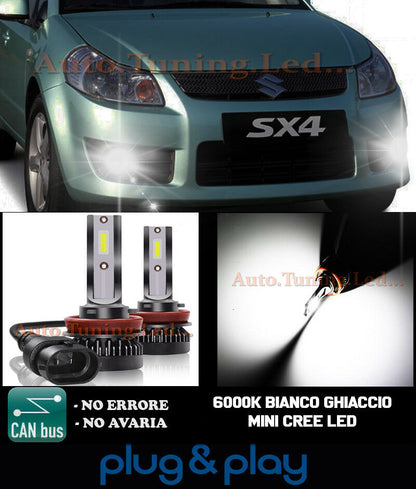 CREE LED FOG LIGHTS SUZUKI SX4 CAMBUS ICE WHITE 8000LM