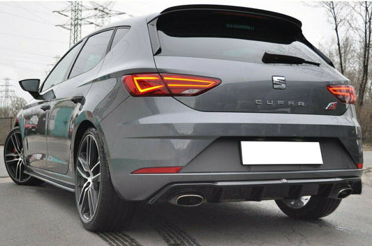 SEAT LEON 5F RESTYLING 2017+ REAR BUMPER ABS DIFFUSER CUPRA