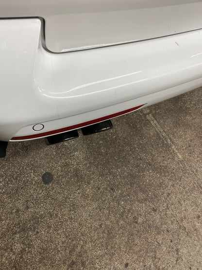 AUDI A3 A4 A5 A6 TT TERMINALI DI SCARICO ACCIAIO INOX NERO LUCIDO SLINE S3 S4 S5 AUTOELEGANCERICAMBI