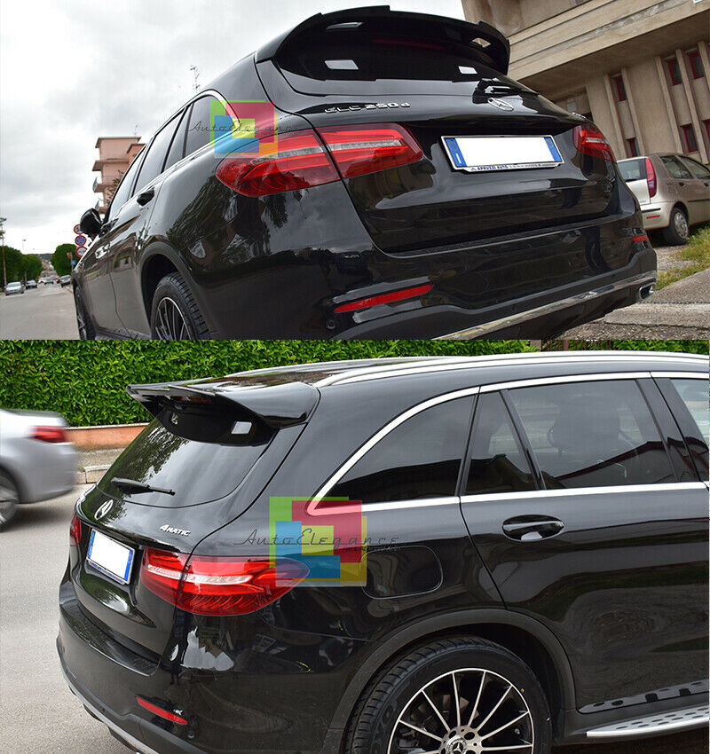 SPOILER AMG POSTERIORE SUL TETTO VERNICIATO NERO PER MERCEDES GLC X253 SUV 2015+