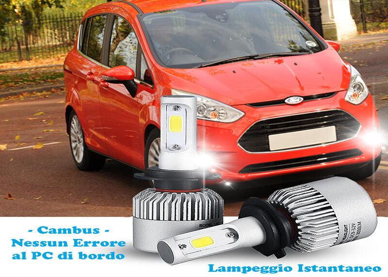 LAMPADE FENDINEBBIA A LED CREE FORD B-MAX CAMBUS 6000K BIANCO GHIACCIO