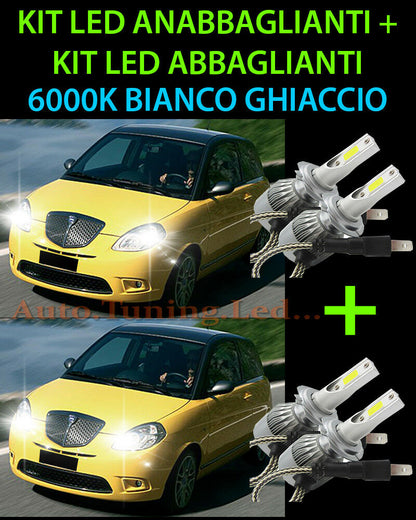 KIT LED LAMPADE ABBAGLIANTI & ANABBAGLIANTI PER LANCIA YPSILON 2003-2011 -.