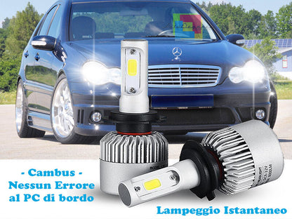 MERCEDES C-CLASS W203 LED LOW BEAM HEADLIGHTS INSTANT FLASH 6000K