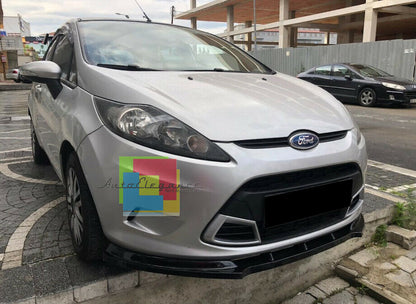 LIP SPOILER SOTTO PARAURTI ANTERIORE PER FORD FIESTA MK7 2008-2012 ABS NERO .-