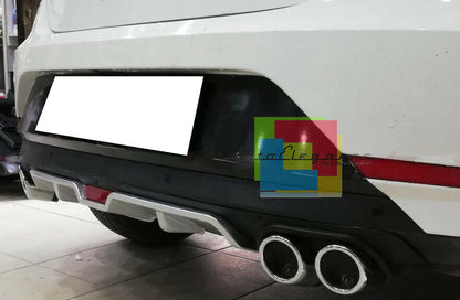 SOTTO PARAURTI POSTERIORE PER SEAT IBIZA 6J DIFFUSORE QUATTRO TERMINALI ABS -