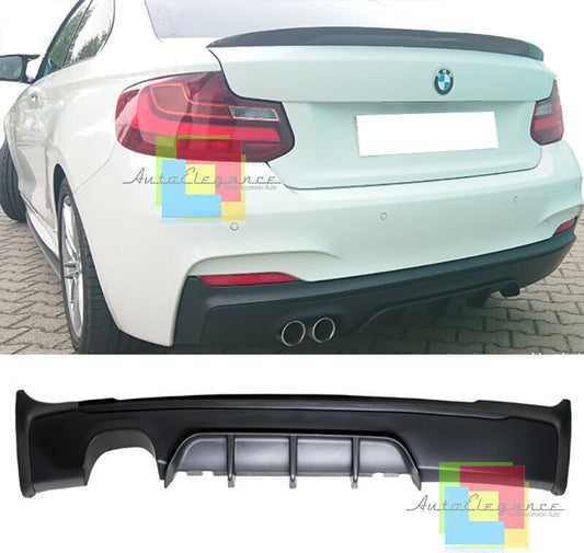 DIFFUSORE POSTERIORE ABS BMW SERIE 2 F22 F23 SOTTO PARAURTI M PERFORMANCE .-