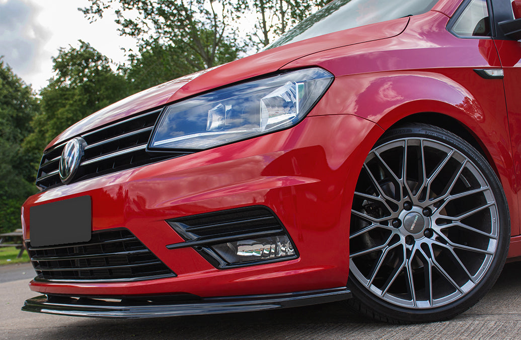 UNDER FRONT BUMPER VW CADDY IV 2015+ ABS GLOSSY BLACK SPLITTER 0208