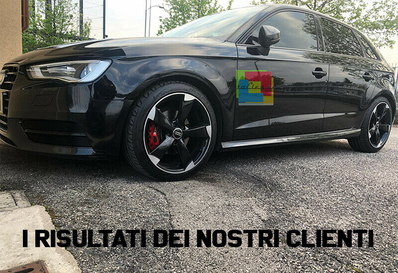 MINIGONNE LATERALI AUDI A3 8V SPORTBACK 2012+ SPOILER SOTTO PORTA LOOK S3 S-LINE