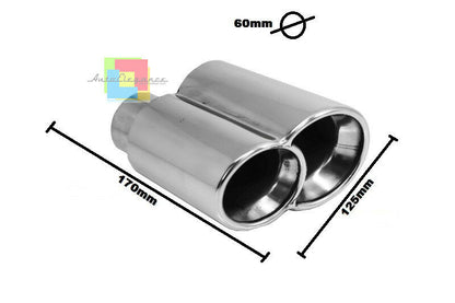 PORSCHE CARRERA 911 997 996 1997-2008 ACCIAIO INOX COPPIA TERMINALI DI SCARICO