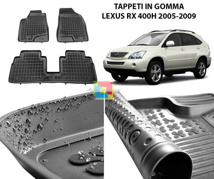LEXUS RX 400H 2005-2009 TAPPETINI AUTO IN GOMMA - TAPPETI TOP QUALITA -1-