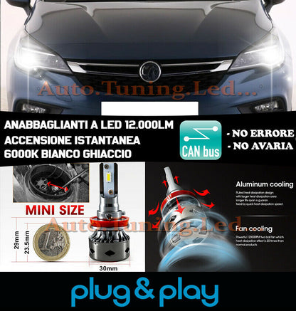 OPEL ASTRA K LED LOW BEAM HEADLIGHTS INSTANT NO FAILURE 12.000LM