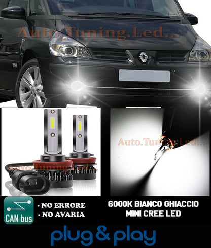 CREE LED FOG LIGHTS RENAULT ESPACE IV CAMBUS ICE WHITE 8000LM