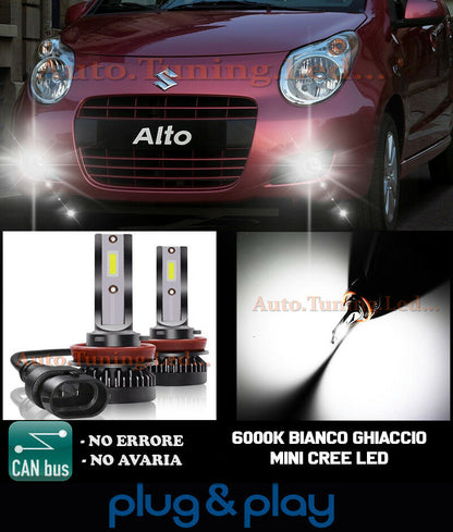 CREE LED FOG LIGHTS SUZUKI ALTO VII CAMBUS ICE WHITE 8000LM