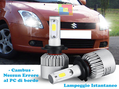 LED HIGH BEAM LOW BEAM LAMPS SUZUKI SWIFT 2005-2010 INSTANT 6000K --