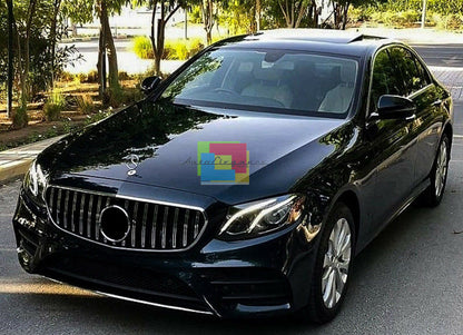 GRIGLIA ANTERIORE AMG PANAMERICANA MERCEDES CLASSE E W213 2016+ PROFILI SATINATI