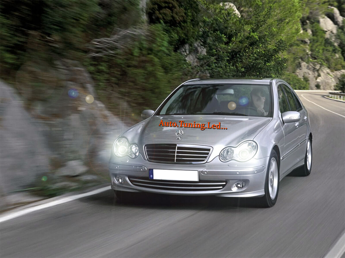 Mercedes W203 00-07  - COPPIA LAMPADE H7 BLUE XENON BIANCO ANABBAGLIANTE 55W 12V