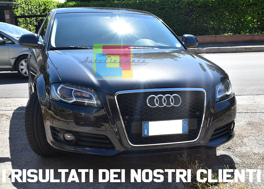 AUDI A3 8P 2008-2012 GRIGLIA ANTERIORE LOOK RS3 CALANDRA A NIDO D&apos;APE AUTOELEGANCERICAMBI