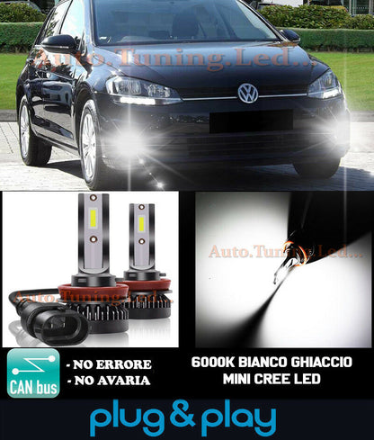 CREE LED FOG LIGHTS VW GOLF 7 FACELIFT CAMBUS ICE WHITE 8000LM
