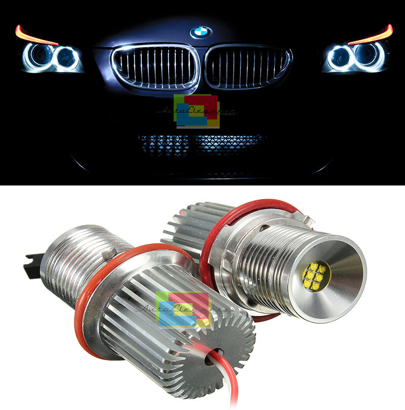 Luci Posizione LED Bianco Ghiaccio 6000K Per BMW E90 Kit Lampade LED Angel Eyes 6000K 20W Per BMW Serie 3 E90 E91 - Xenon Bianco Ghiaccio, CANbus LED Posizione BMW 6000K - Foto 6