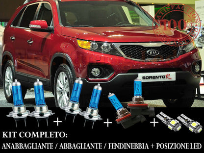 KIA SORENTO 2009-2012 SET COMPLETO LAMPADE BLU XENON + POSIZIONE A LED