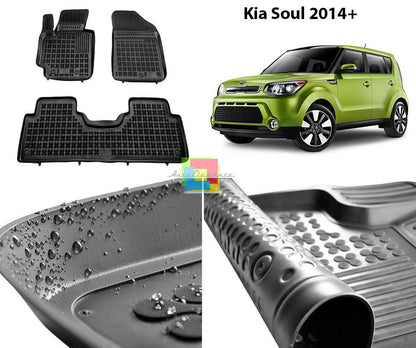 KIA SOUL 2014 ONWARDS RUBBER CAR MATS - TOP QUALITY MATS -1
