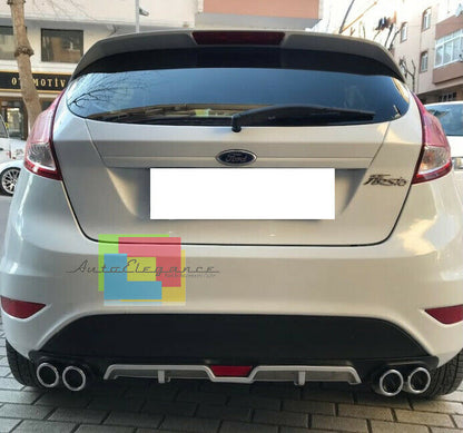 FORD FIESTA MK7 SOTTO PARAURTI POSTERIORE DIFFUSORE QUATTRO TERMINALI ABS -