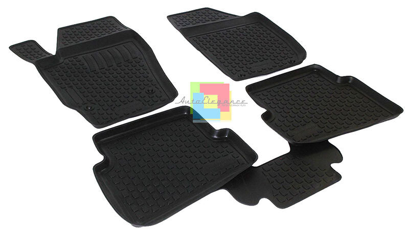 SKODA FABIA II 2007-2014 SET TAPPETINI AUTO IN GOMMA - TAPPETI TOP QUALITA .-