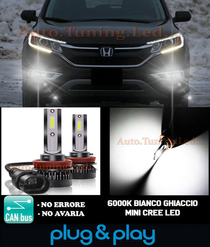 LAMPADE FENDINEBBIA A LED CREE HONDA CR-V IV CAMBUS BIANCO GHIACCIO 8000LM