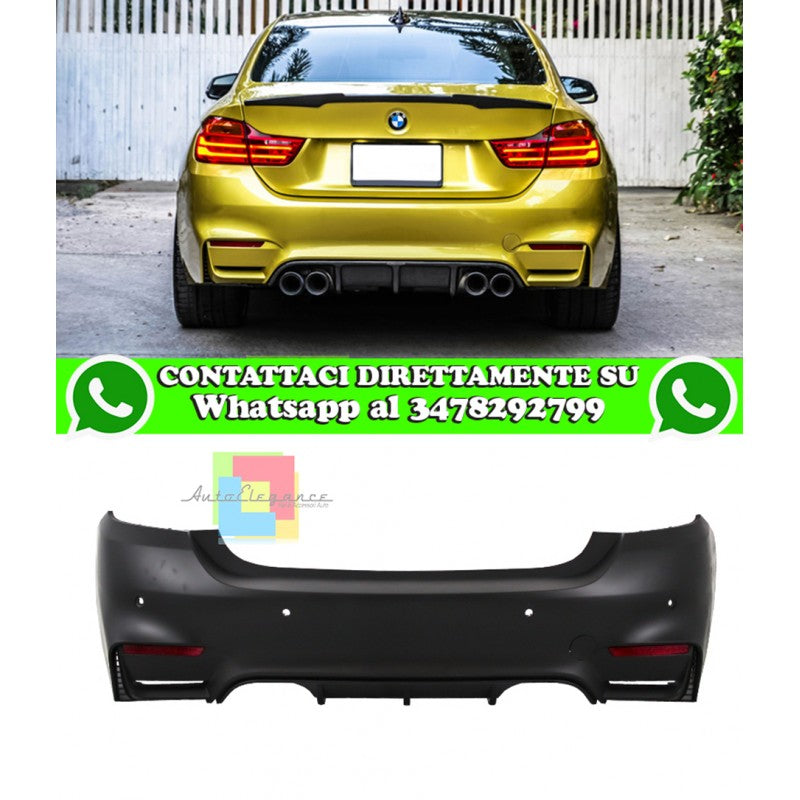 BMW SERIE 4 F32 F33 F36 COUPE 2013+ PARAURTI POSTERIORE DESIGN M4 ABS AUTOELEGANCERICAMBI