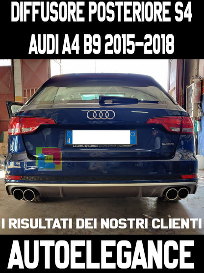 AUDI A4 B9 8W 2015-2018 SOTTO PARAURTI IN ABS DIFFUSORE POSTERIORE S4 AUTOELEGANCERICAMBI