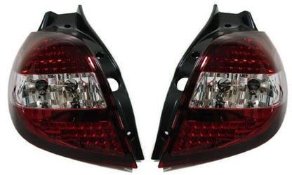 RENAULT CLIO III 2005-2009 PAIR OF REAR LIGHTS LED RED SMOKE TUNING