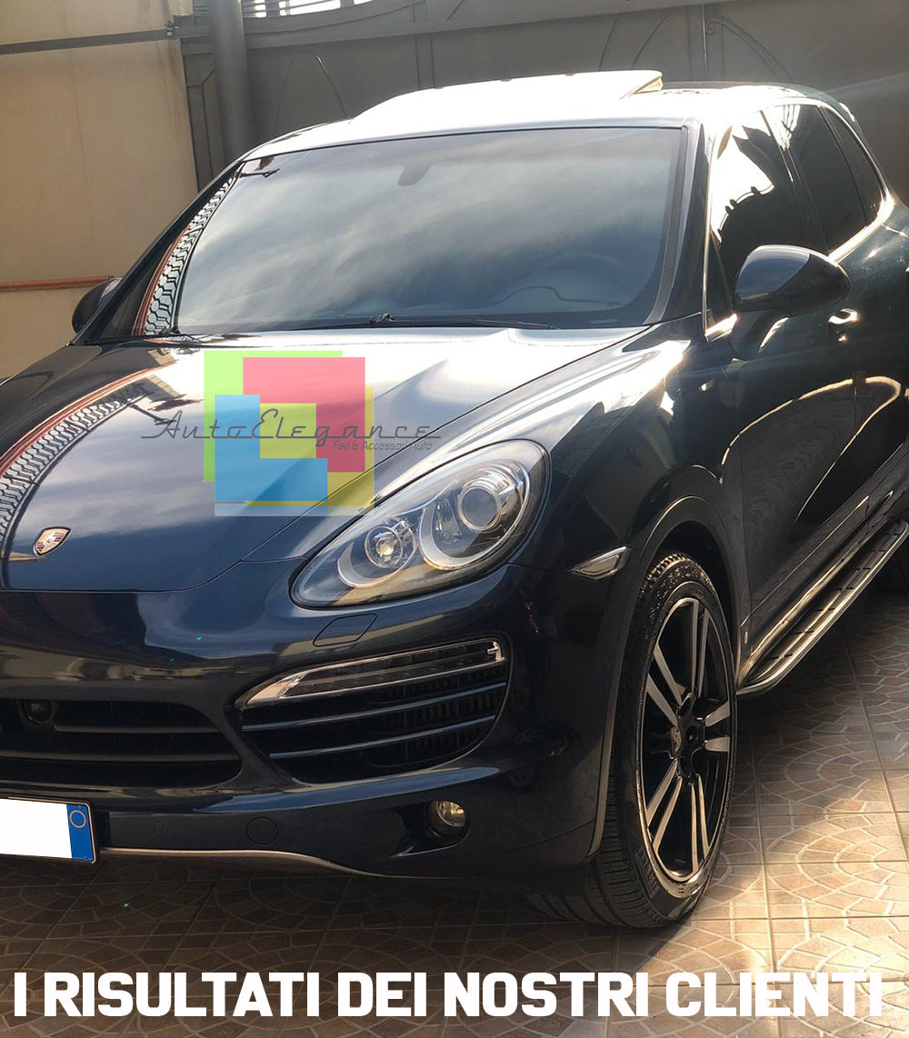 PEDANE LATERALI PORSCHE MACAN 2014+ SOTTOPORTA ANTISCIVOLO TOP QUALITA ALLUMINIO
