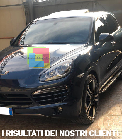 PEDANE LATERALI PORSCHE MACAN 2014+ SOTTOPORTA ANTISCIVOLO TOP QUALITA ALLUMINIO