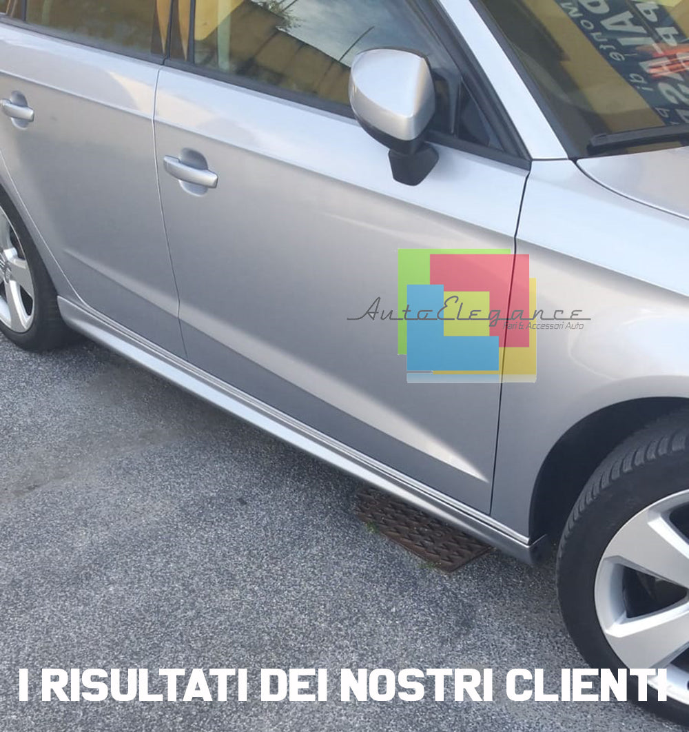 MINIGONNE LATERALI AUDI A3 8V SPORTBACK 2012+ SPOILER SOTTO PORTA SPORTIVO ABS -