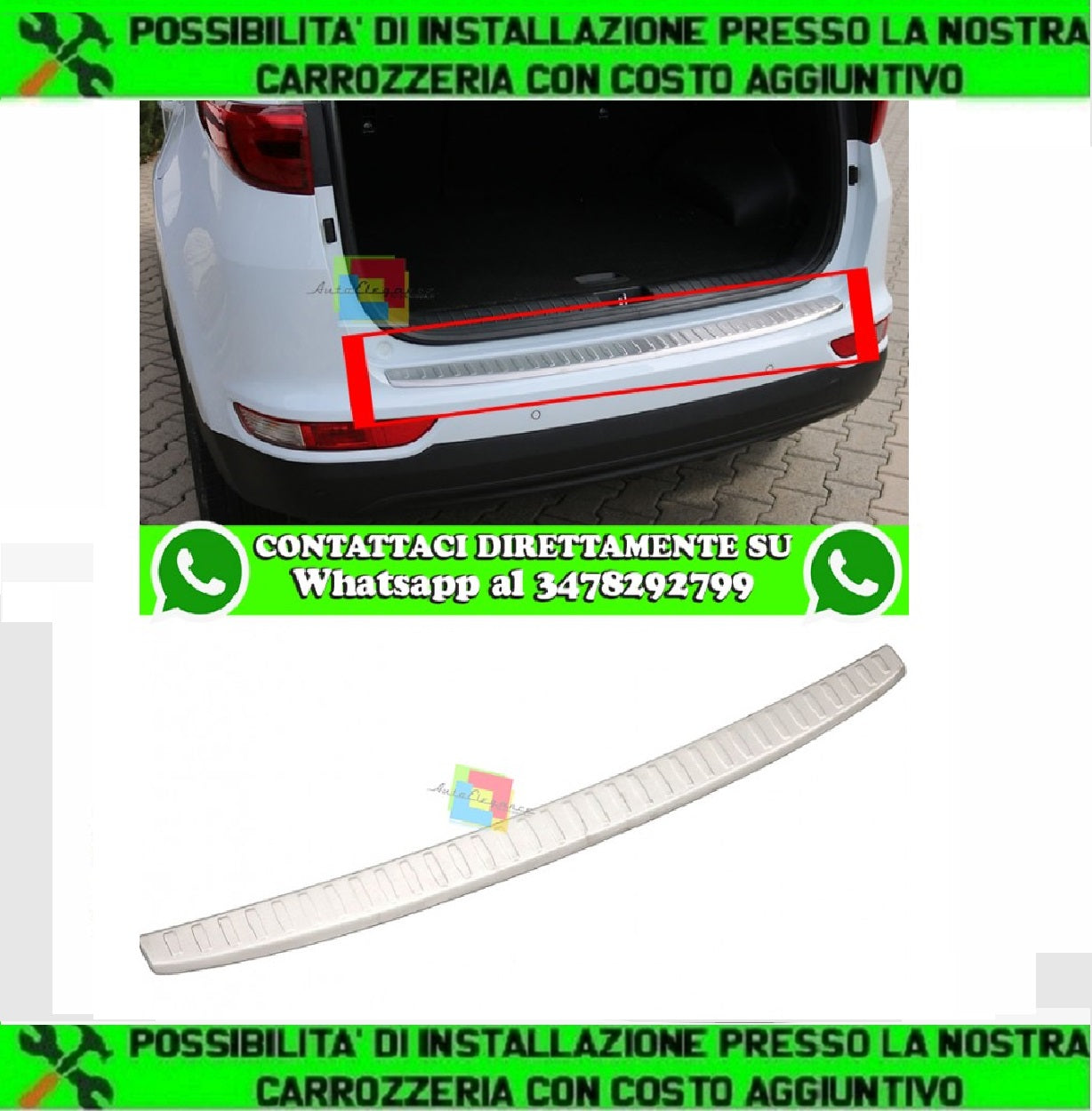 VW T6 TRANSPORTER 2015+ PIASTRA CROMATA SPORTELLO PARAURTI POSTERIORE