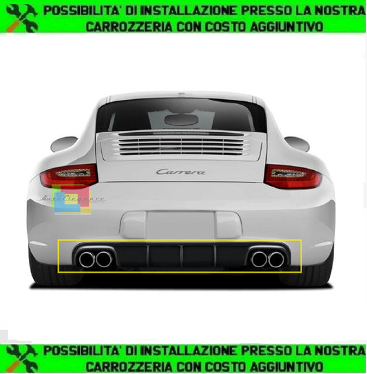 DIFFUSORE POSTERIORE PORSCHE 911 991 2011+ SOTTO PARAURTI LOOK SPORTIVO