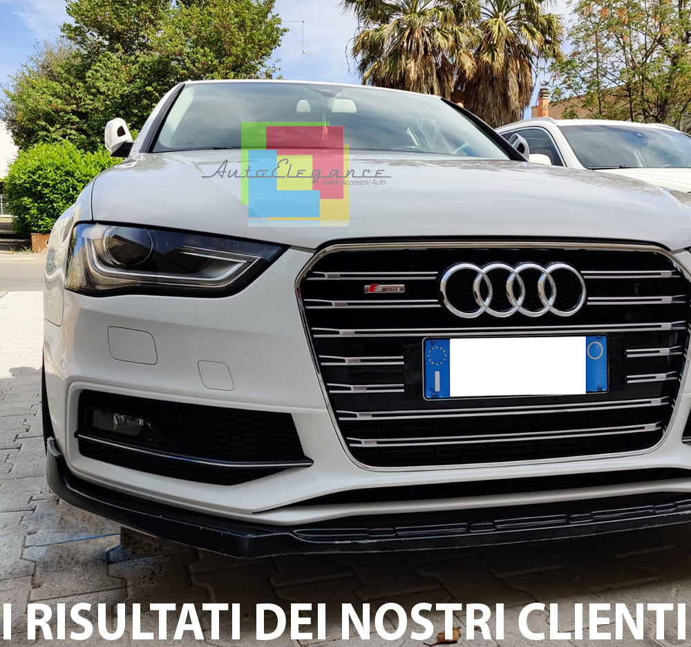 AUDI A4 B8 2012-2015 SPLITTER SPOILER SOTTO PARAURTI ANTERIORE IN ABS AUTOELEGANCERICAMBI