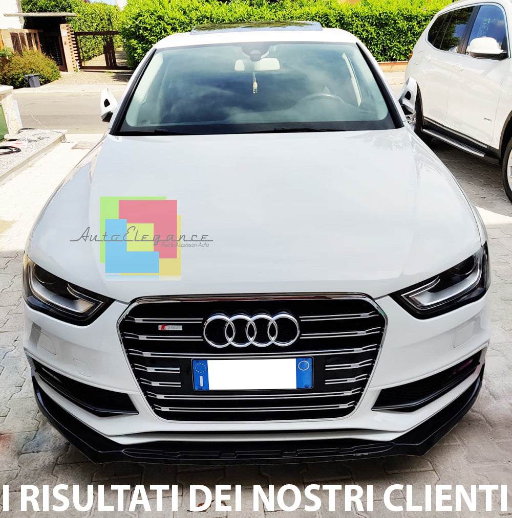 AUDI A4 B8 2012-2015 SPLITTER SPOILER SOTTO PARAURTI ANTERIORE IN ABS AUTOELEGANCERICAMBI
