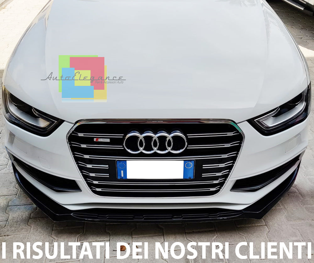 AUDI A4 B8 2012-2015 SPLITTER SPOILER SOTTO PARAURTI ANTERIORE IN ABS AUTOELEGANCERICAMBI