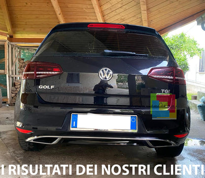 VW GOLF 7 VII 2012 AL 2017 DIFFUSORE POSTERIORE 7.5 LOOK SOTTO PARAURTI ABS