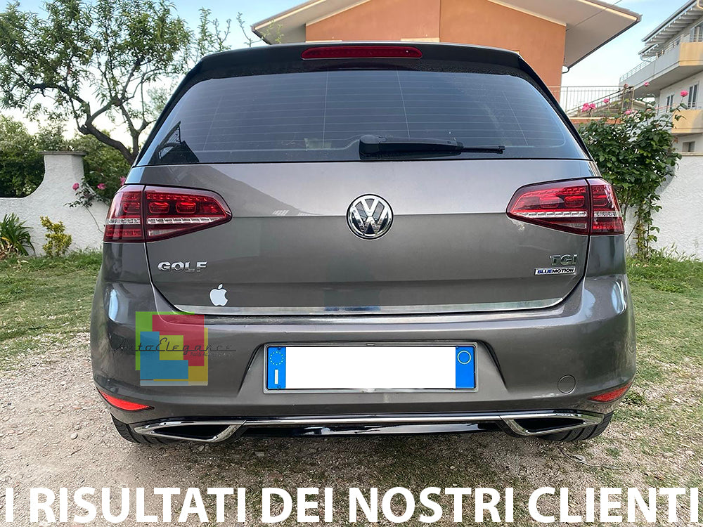 VW GOLF 7 MK7 2012-2017 DIFFUSORE POSTERIORE 7.5 LOOK SOTTO PARAURTI ABS