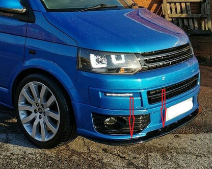 VW T5 2010-2015 SPORTLINE SPOILER SOTTO PARAURTI ANTERIORE ABS NERO LUCIDO
