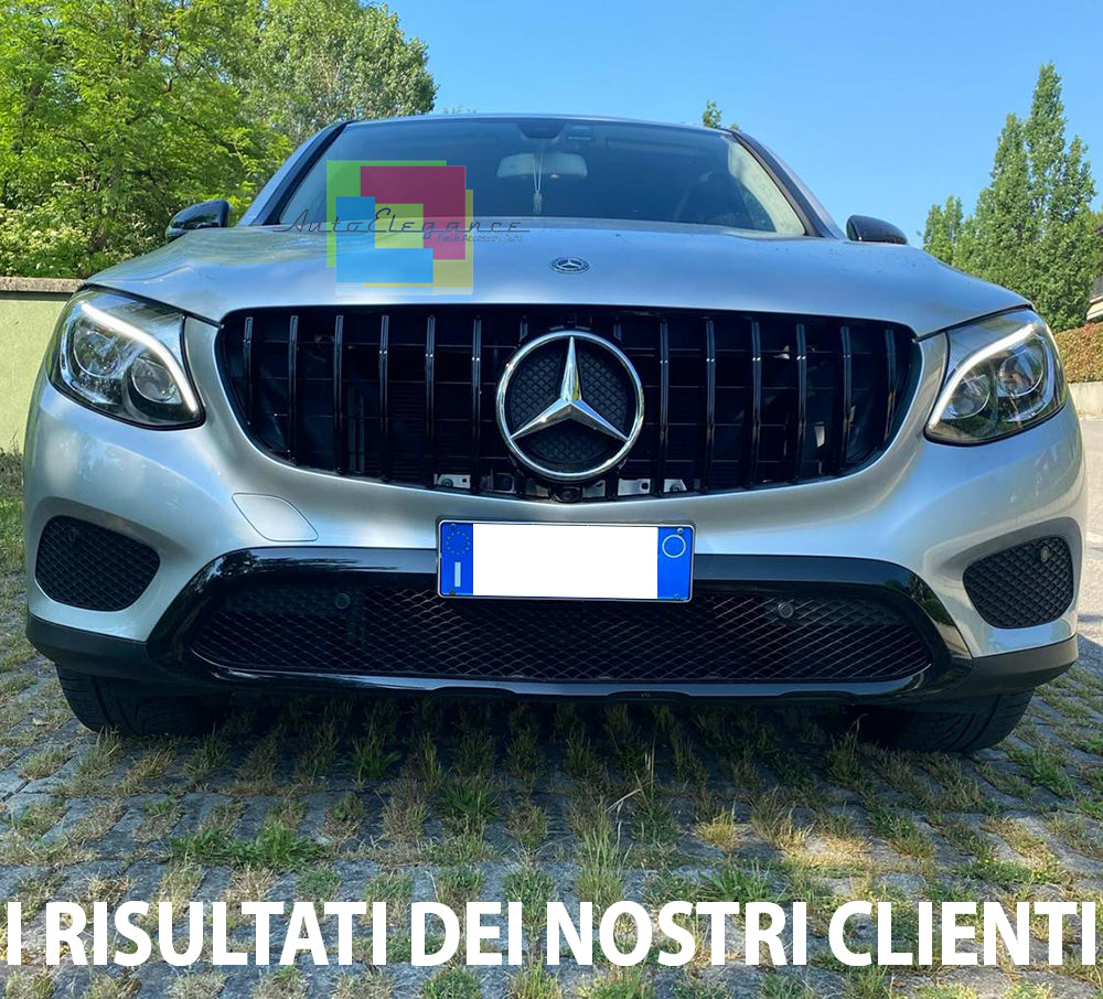 GRIGLIA ANTERIORE MERCEDES GLC C253 X253 DAL 2015+ MASCHERINA NERA -