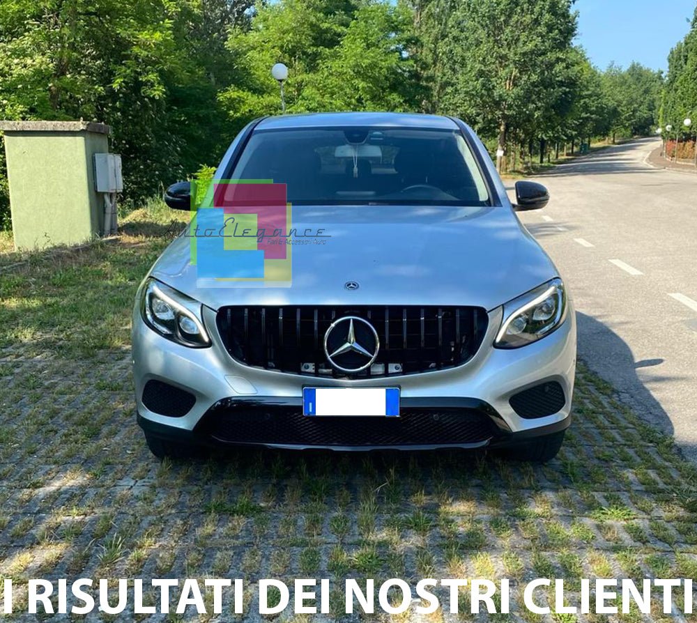 GRIGLIA ANTERIORE MERCEDES GLC C253 X253 DAL 2015+ MASCHERINA NERA -