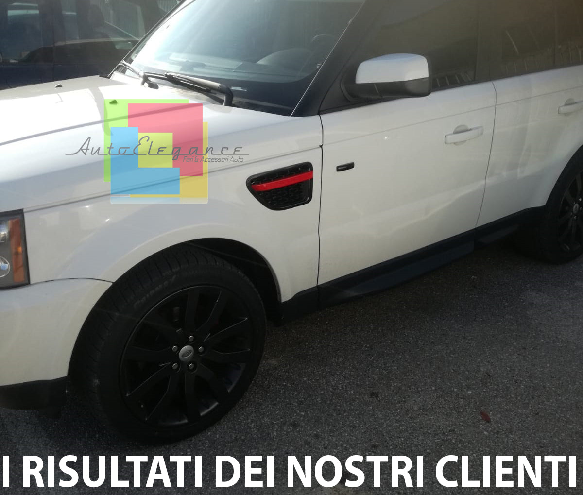 LAND ROVER RANGE ROVER SPORT 05-08 GRIGLIA ANTERIORE + LATERALI NERO / ROSSO