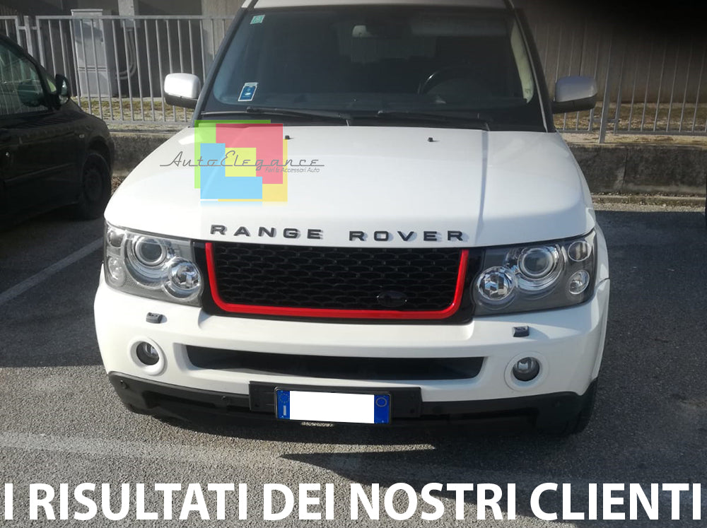 LAND ROVER RANGE ROVER SPORT 05-08 GRIGLIA ANTERIORE + LATERALI NERO / ROSSO