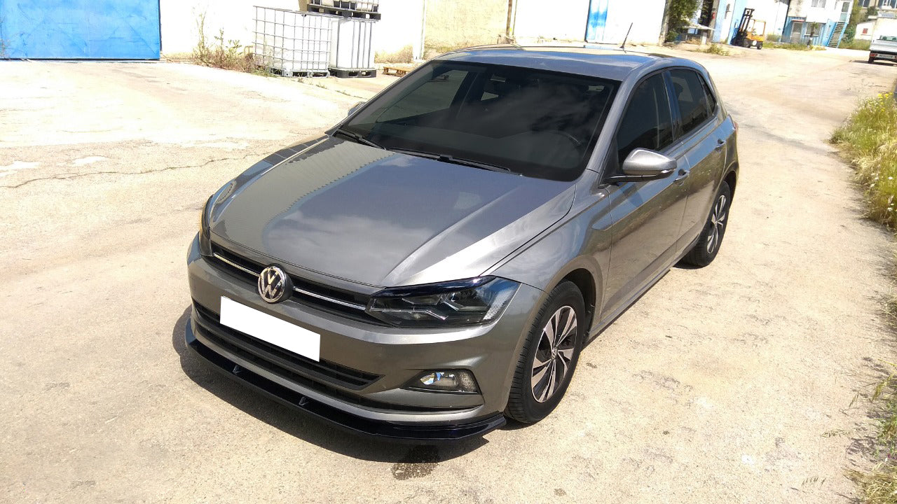 VW POLO AW1 2018+ LAMA SOTTO PARAURTI ANTERIORE IN ABS LOOK SPORTIVO NERO