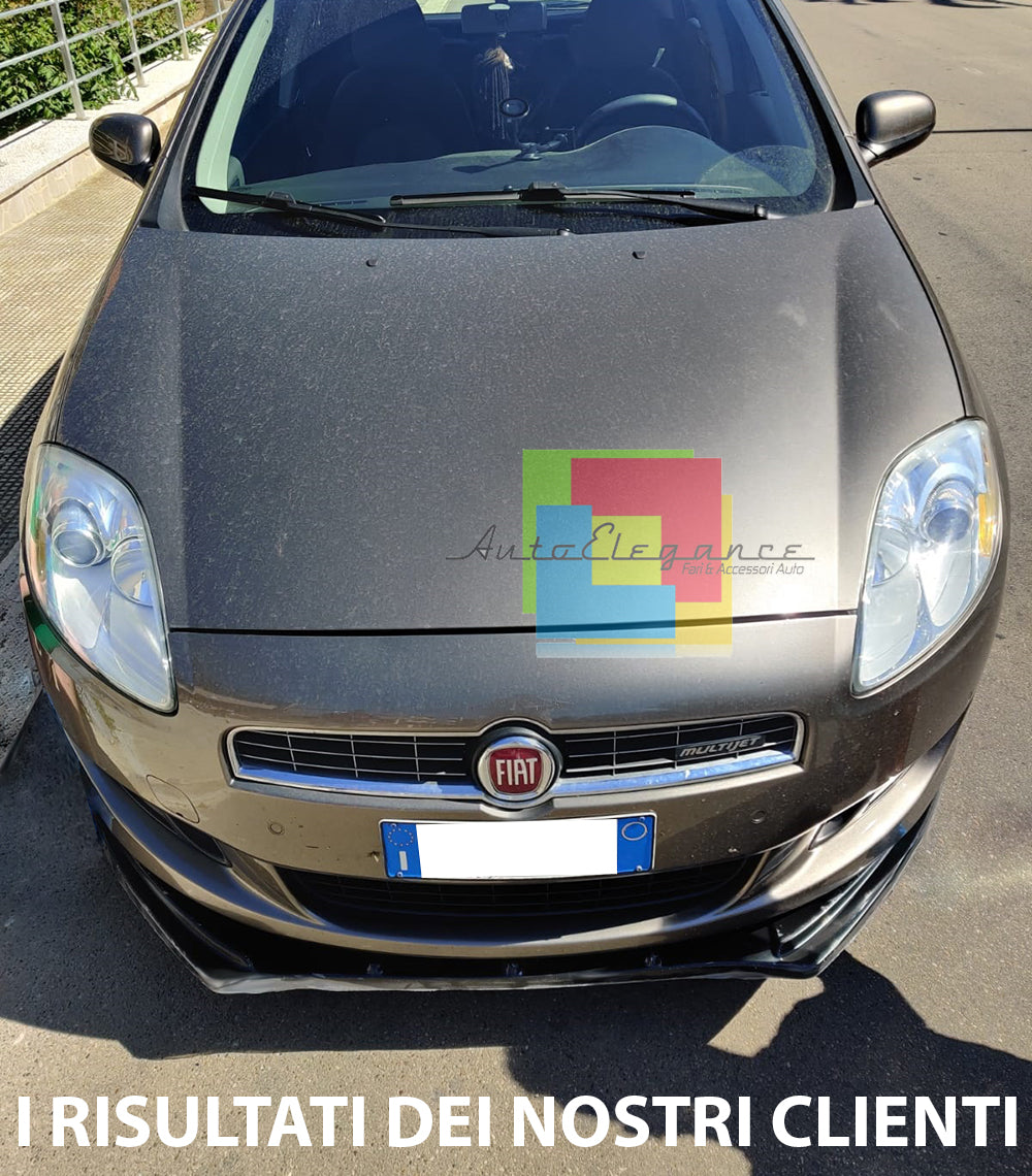 LIP SPOILER UNDER FRONT BUMPER FOR FIAT BRAVO II 2006+ BLACK ABS .-