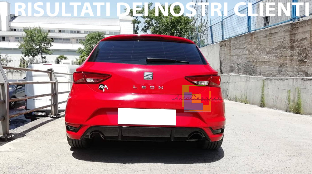 SEAT LEON 5F MK3 2012-2016 SPOILER DIFFUSORE POSTERIORE ABS NERO LUCIDO