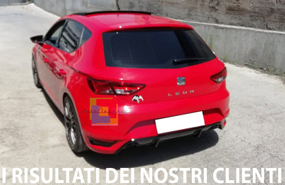 SEAT LEON 5F MK3 2012-2016 SPOILER DIFFUSORE POSTERIORE ABS NERO LUCIDO